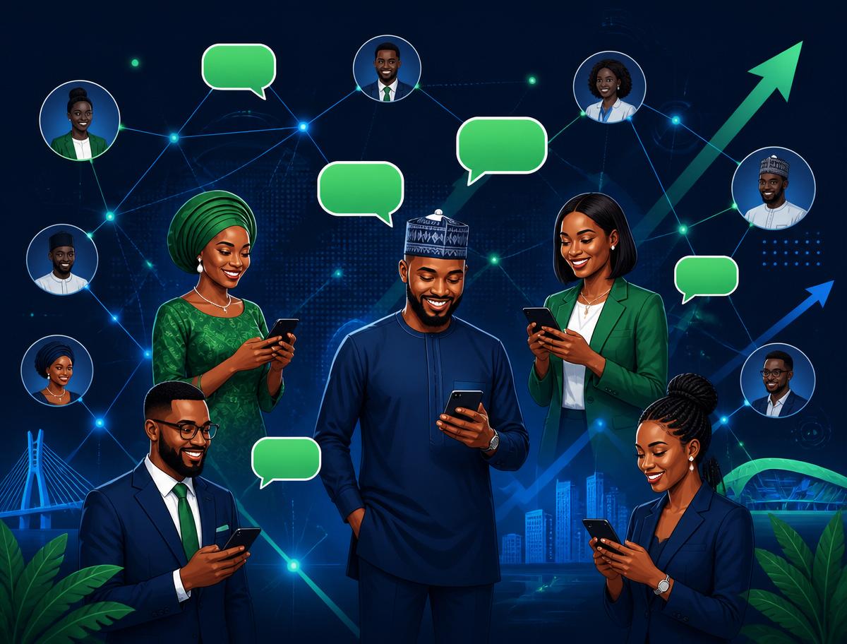 Nigerian entrepreneurs connecting and growing their WhatsApp business network with Status Connect